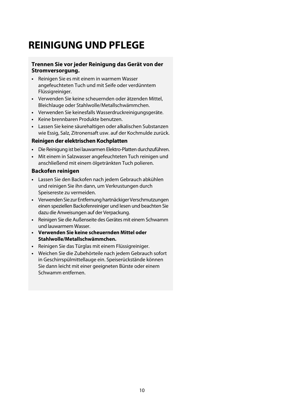 Reinigung und pflege | Whirlpool ACM812 User Manual | Page 9 / 39