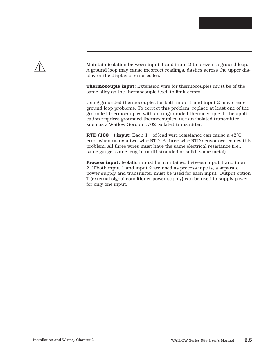 Sensor installation guidelines, Wiring | Watlow Series 988 User Manual | Page 15 / 163