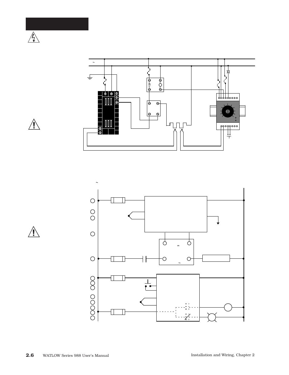 Wiring example, Figure 2.6 - system wiring example | Watlow Series 988 User Manual | Page 16 / 163