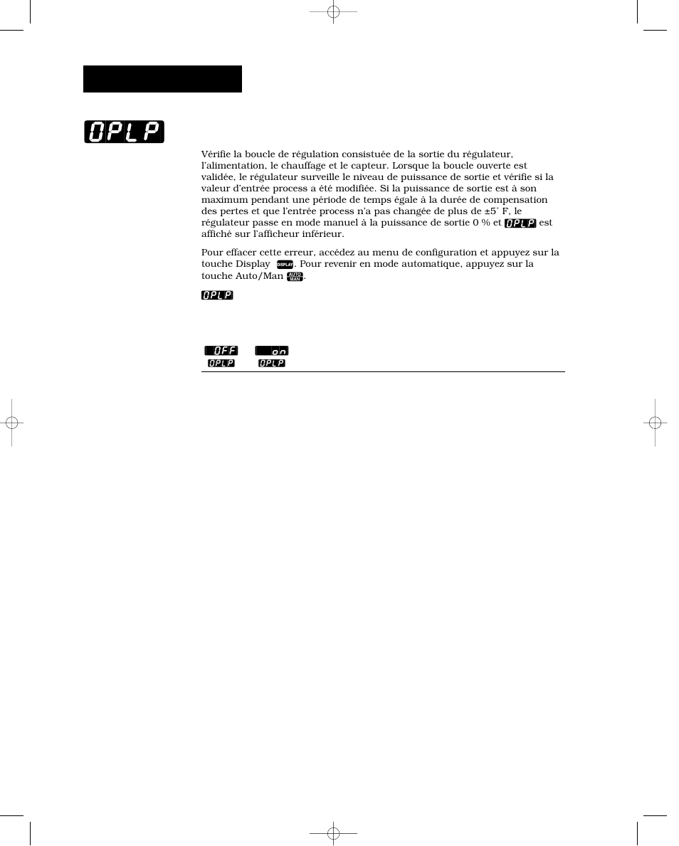 Boucle ouverte, Oplp, Usine-diagnostics | Watlow Series 988 User Manual | Page 106 / 132