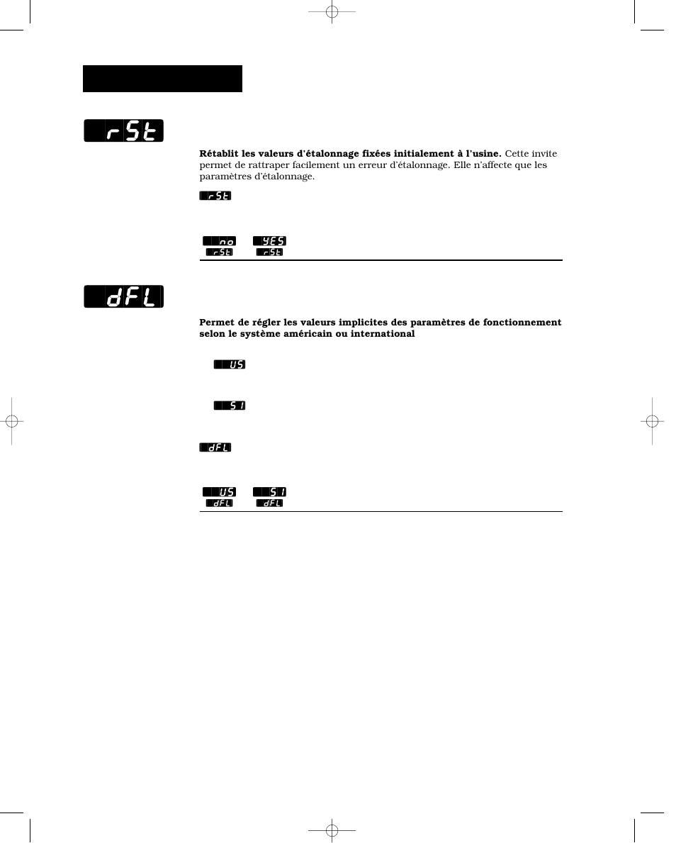 Remise à l’état initial, Valeur implicite, Usine-étalonnage | Watlow Series 988 User Manual | Page 108 / 132