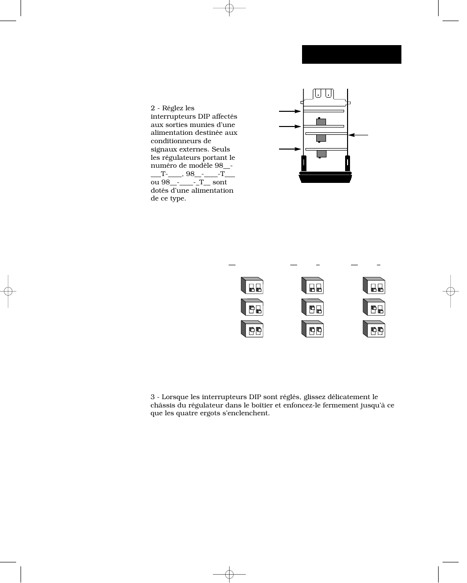 Interrupteurs dip, Sortie 2 sortie 3 sortie 4 | Watlow Series 988 User Manual | Page 11 / 132