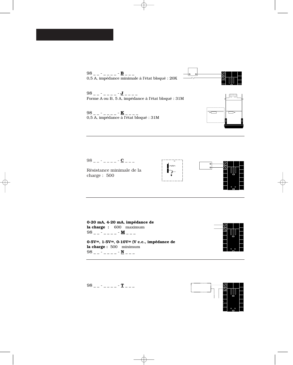 Câblage de la sortie 3, Retransmission de process, Alimentation transmetteur | Sorties c.a, Logique | Watlow Series 988 User Manual | Page 26 / 132