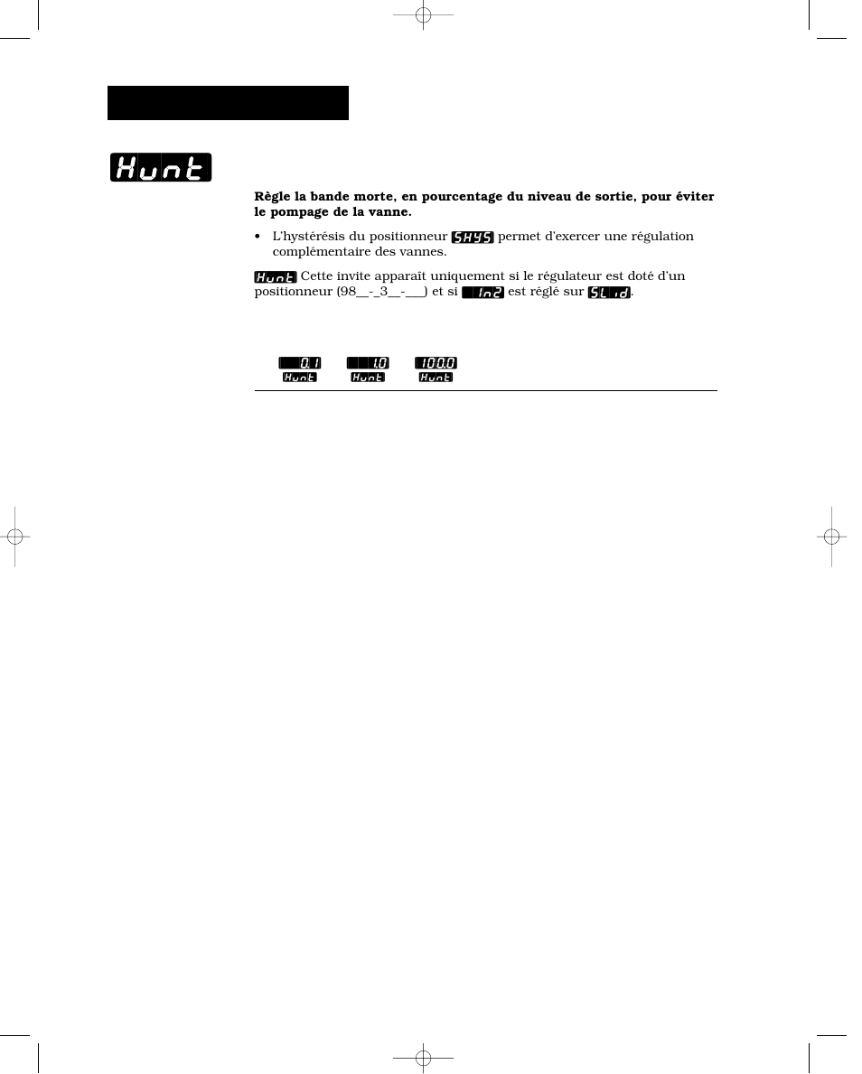 Hunt, Configuration - entrée, Pompage | Watlow Series 988 User Manual | Page 46 / 132