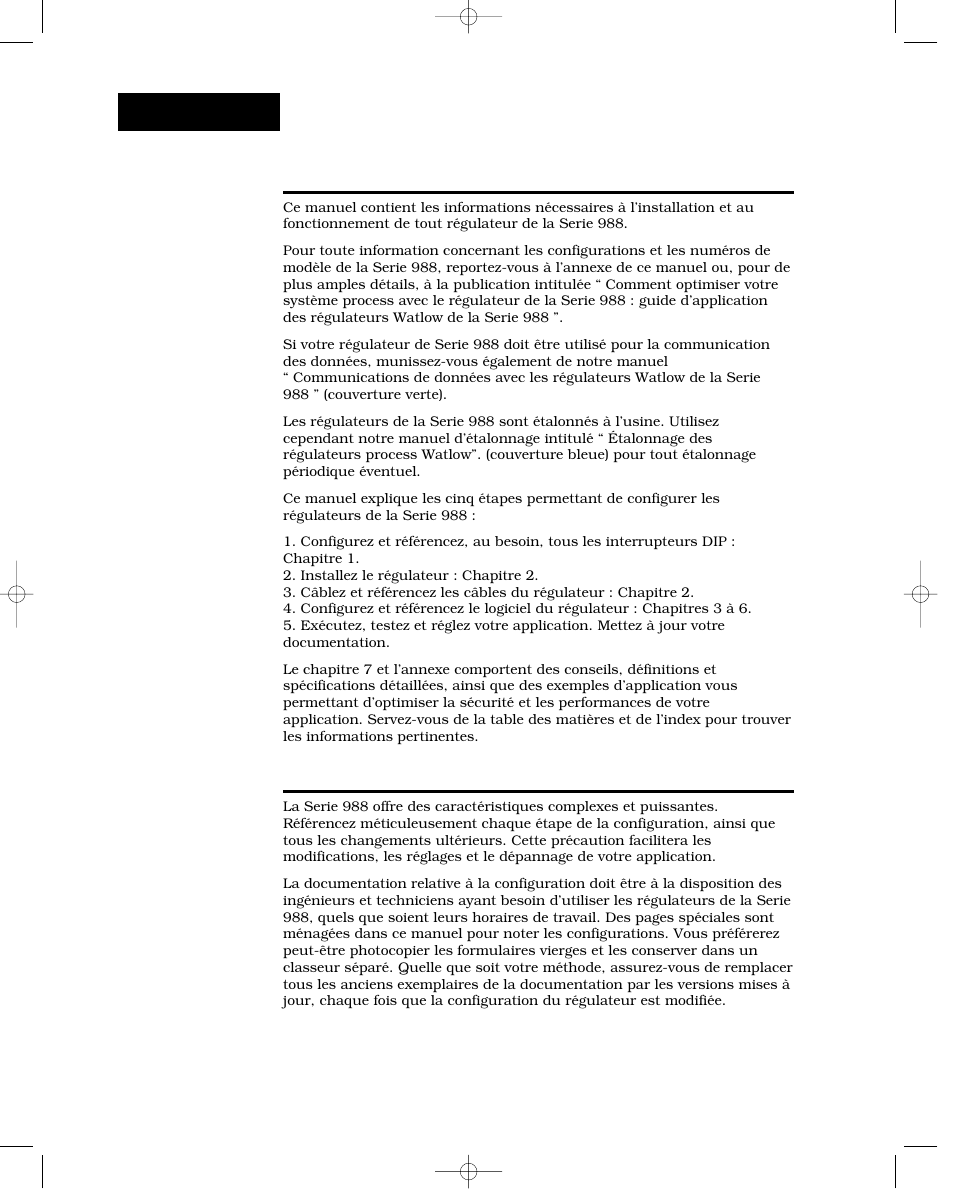 Comment utiliser ce manuel, Référencez chaque étape, Introduction | Watlow Series 988 User Manual | Page 6 / 132