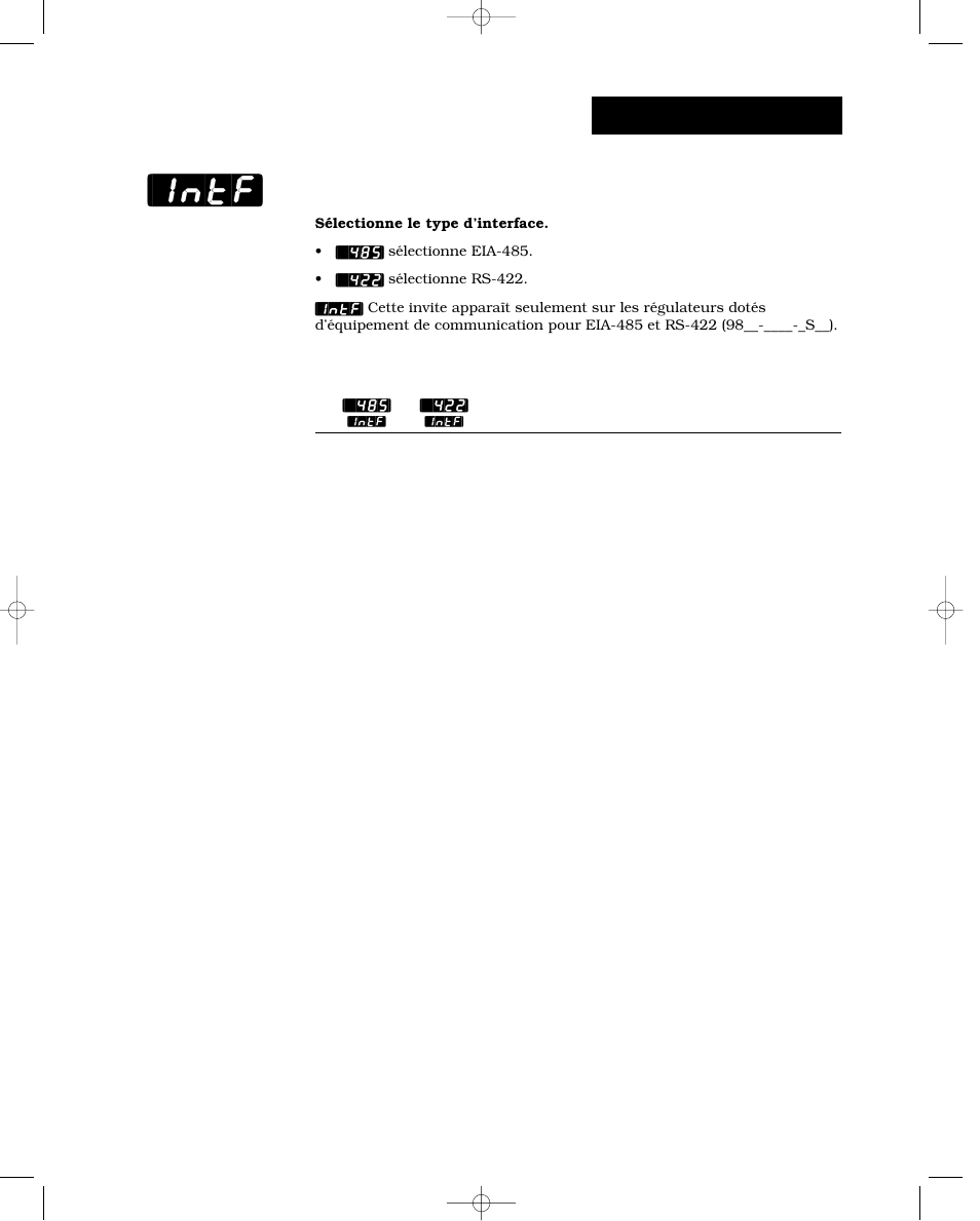 Type d’interface [intf, Intf, Configuration-comm | Type d’interface | Watlow Series 988 User Manual | Page 77 / 132