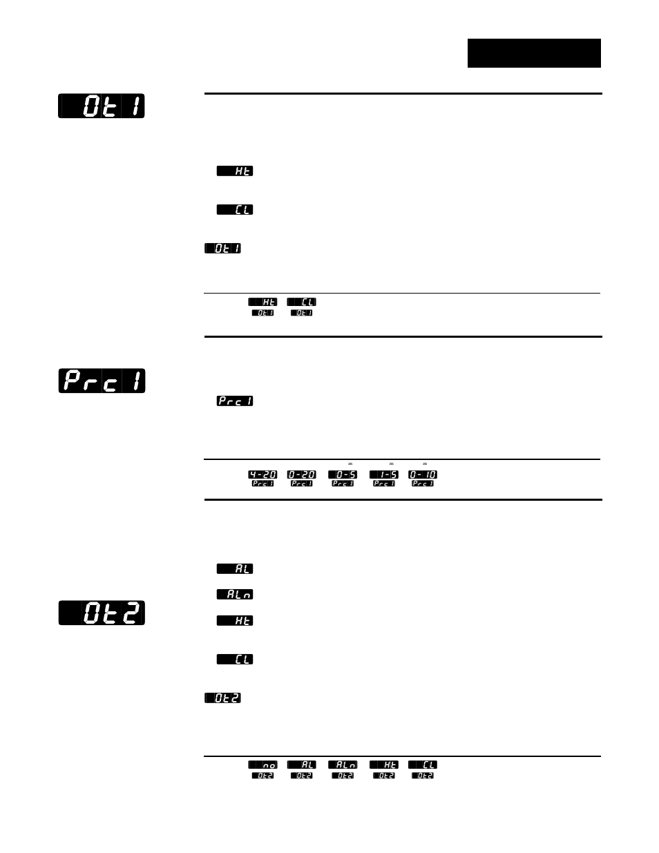 Output 1, Process 1, Output 2 | Ot1] [prc1, Setup | Watlow Series 988LF User Manual | Page 31 / 64