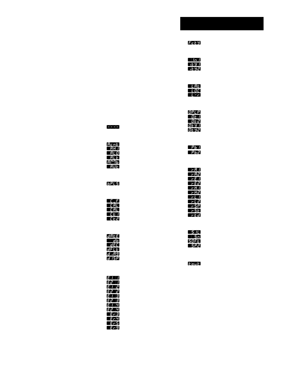Prompts, Index / prompts, Prompt index | Q, r, V, w, X, y, z, G, h, J, k, l, M, n, o, U, v, w, x, y, z | Watlow Series 988LF User Manual | Page 59 / 64