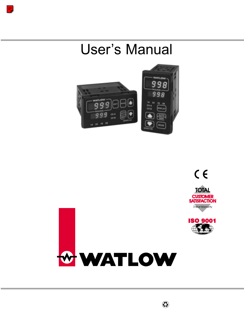 Watlow Series 998 User Manual | 126 pages