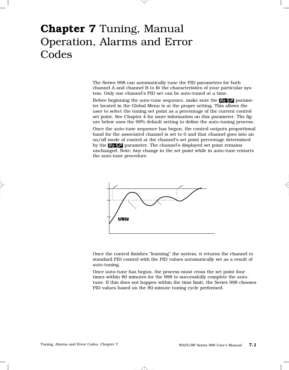 Auto-tuning, Auto-tuning (heat and/or cool) | Watlow Series 998 User Manual | Page 103 / 126