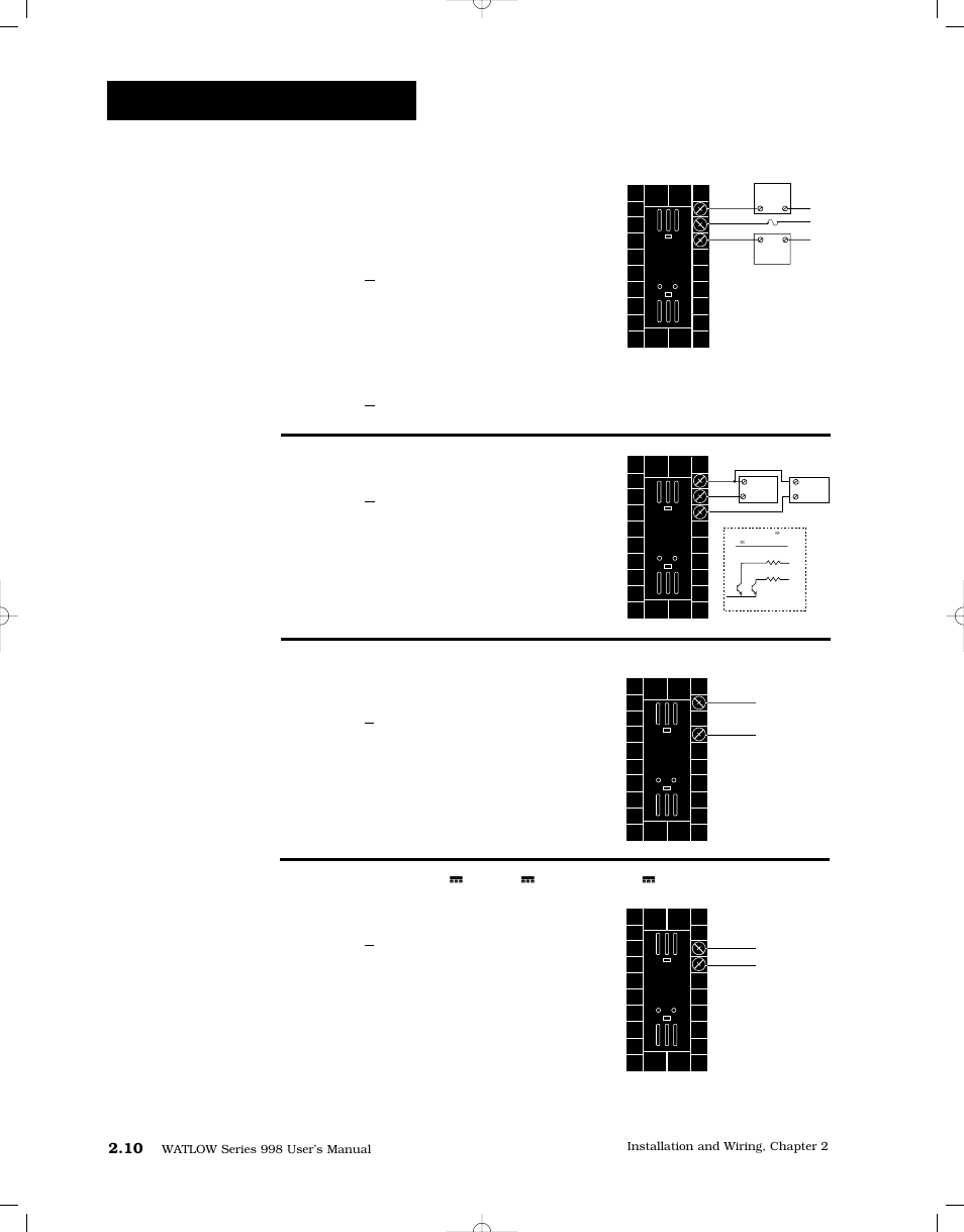 Channel a output wiring, 10 channel a output wiring, Ac outputs | Dual switched dc | Watlow Series 998 User Manual | Page 22 / 126
