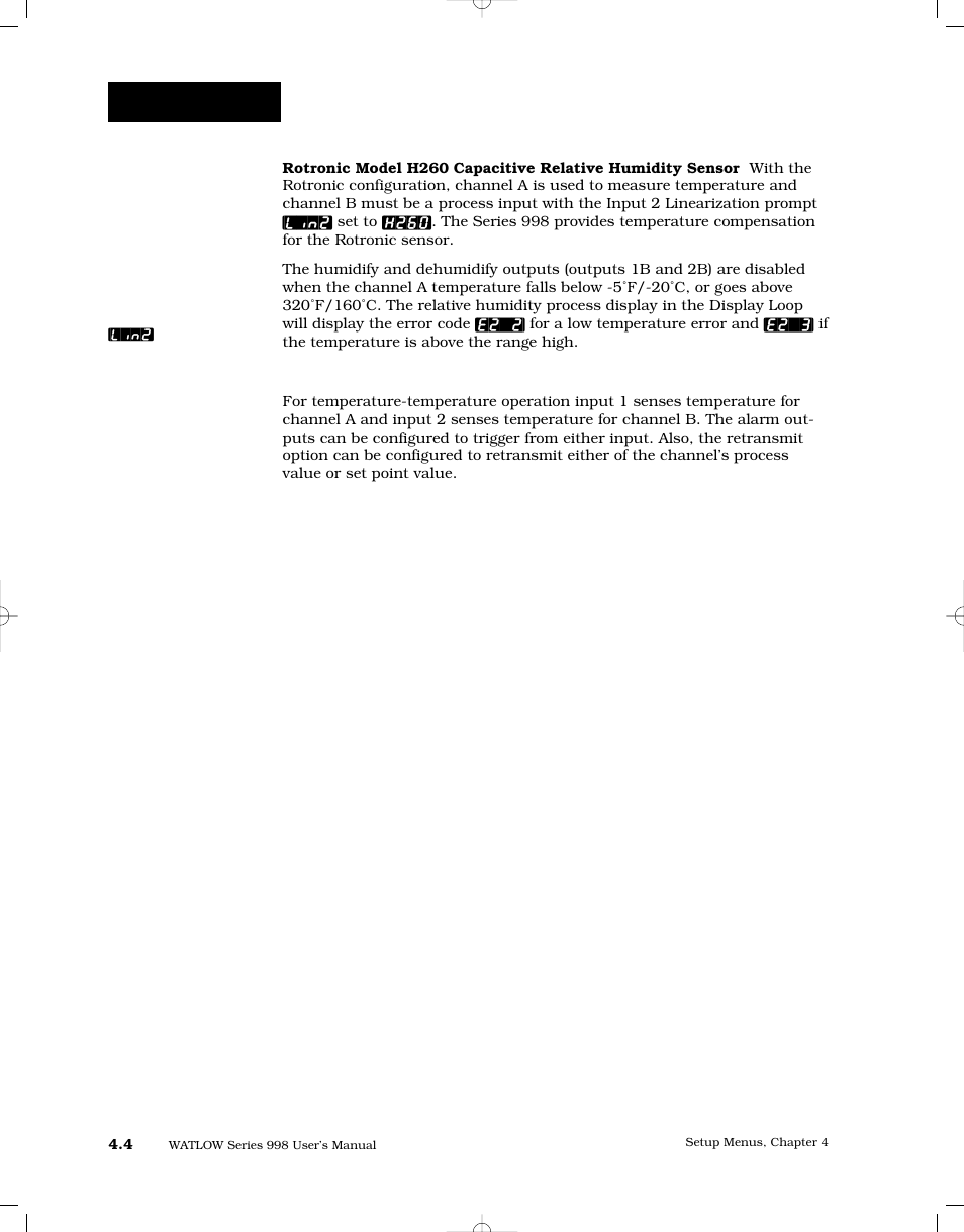 Setup-input, Temperature - temperature | Watlow Series 998 User Manual | Page 32 / 126