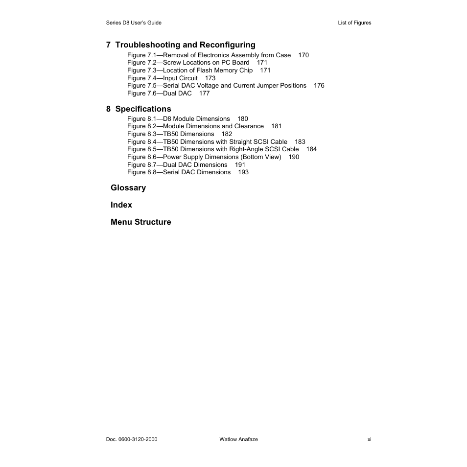 Watlow Series D8 User Manual | Page 13 / 232