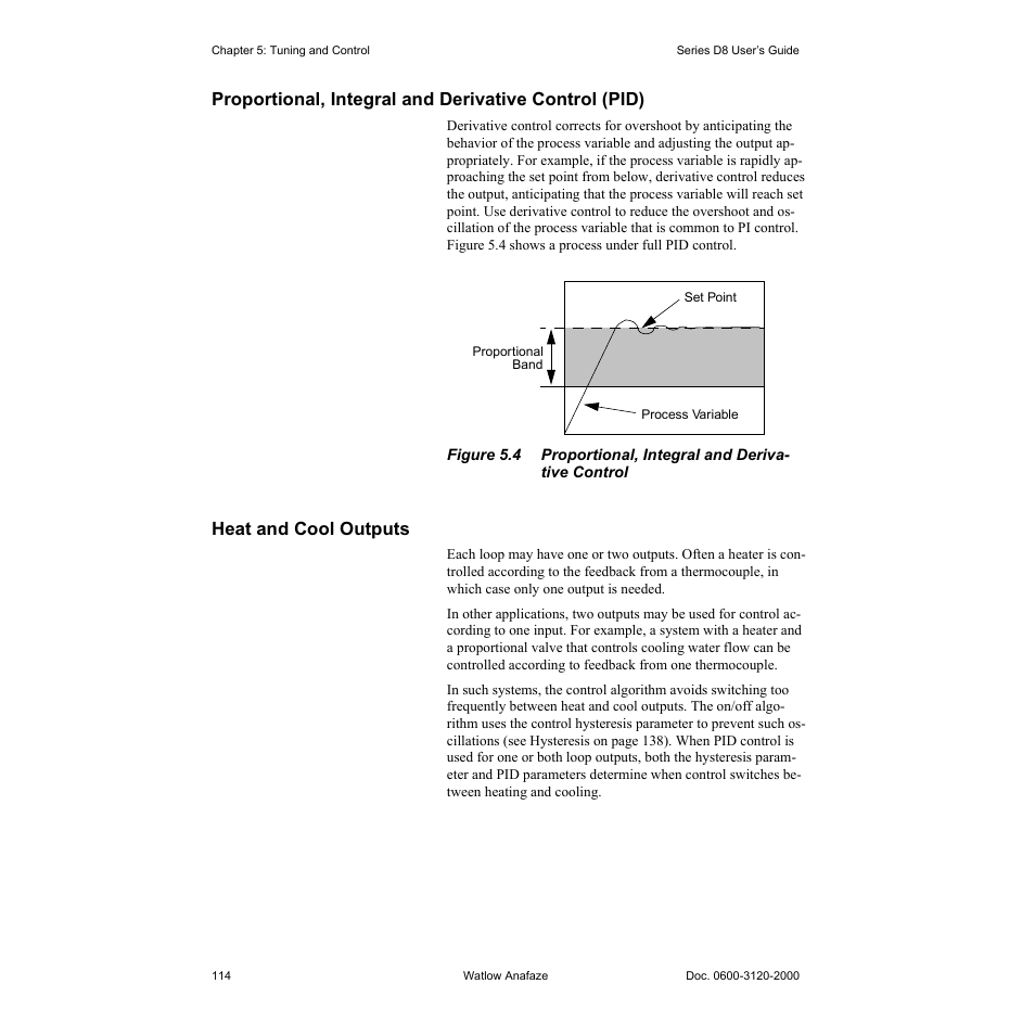 Heat and cool outputs, Heat and cool outputs 114 | Watlow Series D8 User Manual | Page 132 / 232