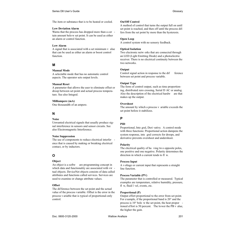 Watlow Series D8 User Manual | Page 219 / 232