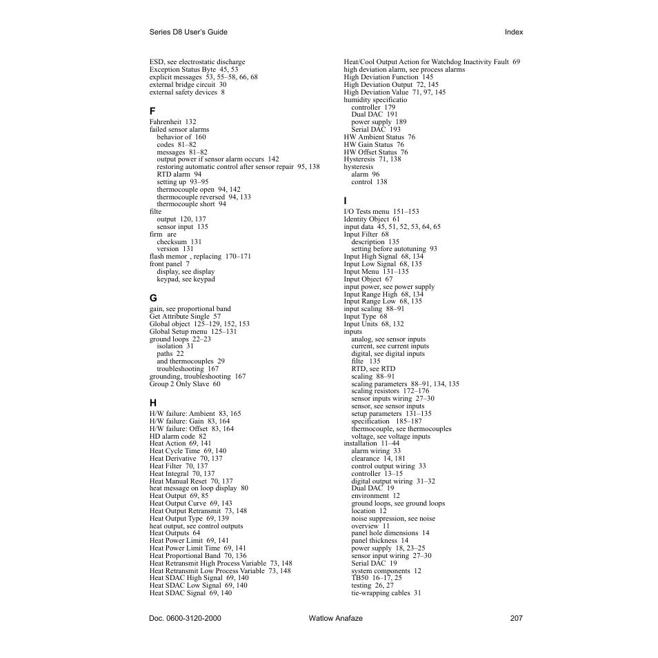 Watlow Series D8 User Manual | Page 225 / 232
