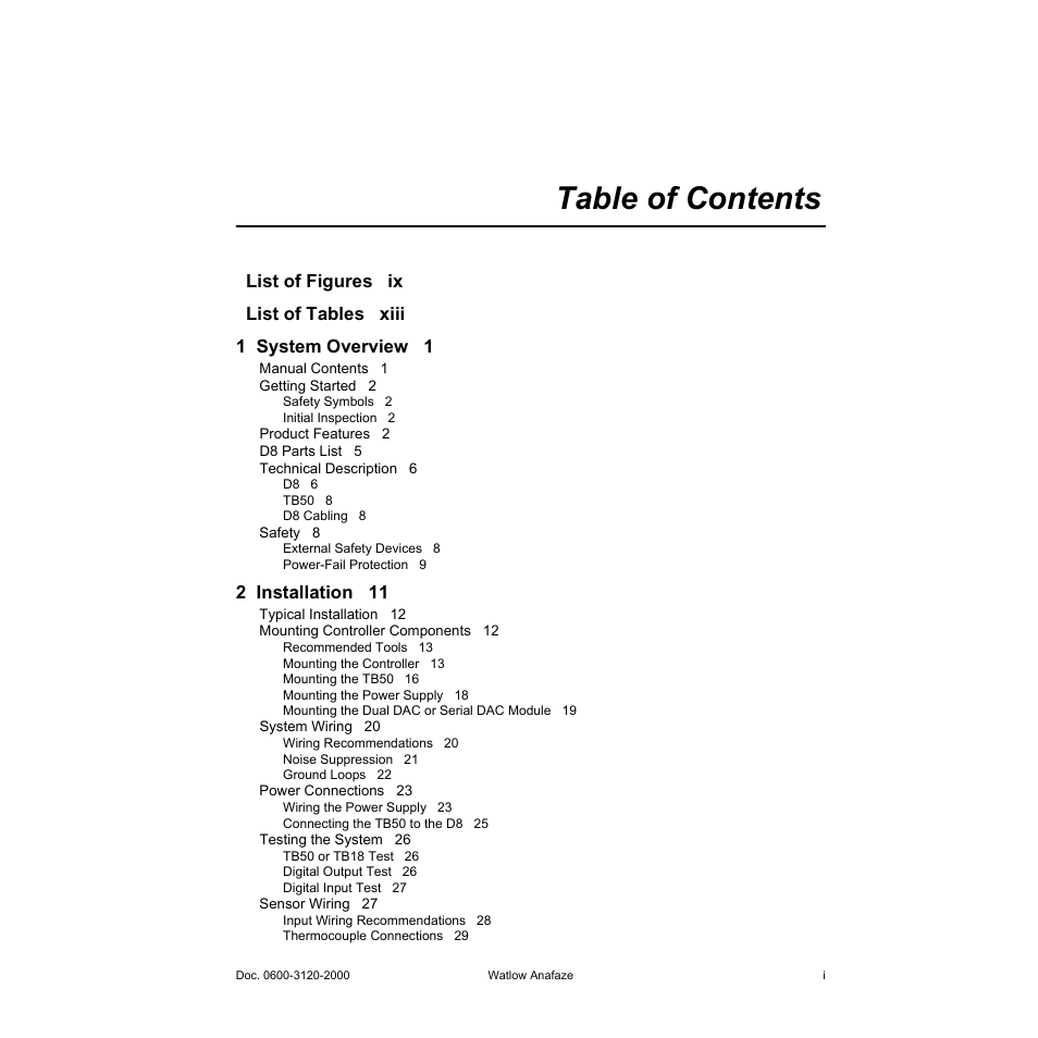 Watlow Series D8 User Manual | Page 3 / 232