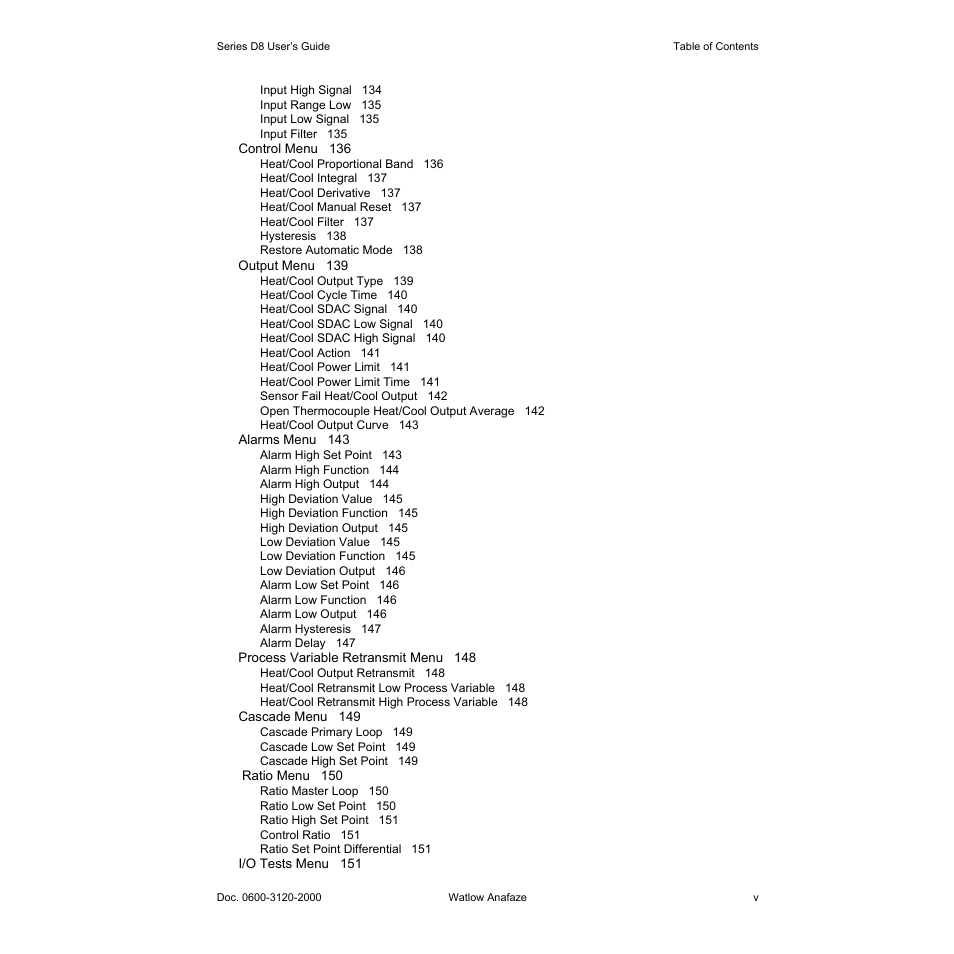 Watlow Series D8 User Manual | Page 7 / 232