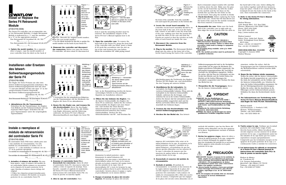 Watlow Series F4 User Manual | 2 pages
