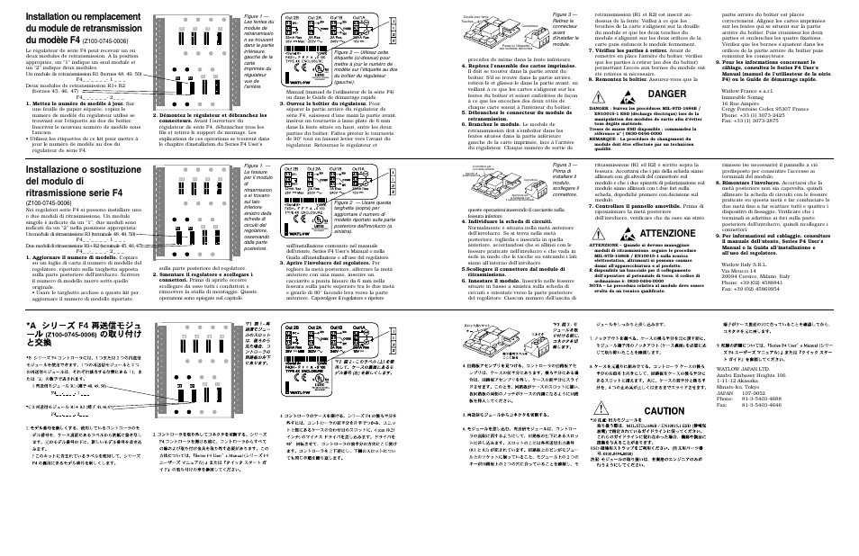 Attenzione | Watlow Series F4 User Manual | Page 2 / 2