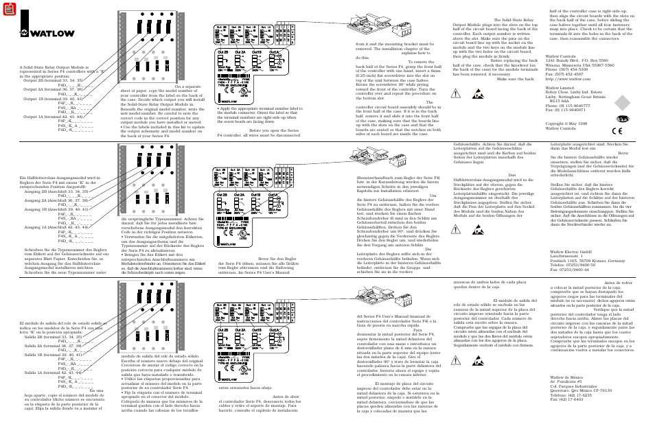 Watlow Series F4 User Manual | 2 pages