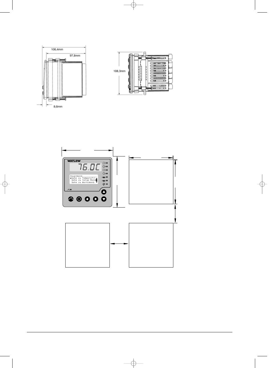 Montageausschnitt | Watlow Series F4 User Manual | Page 80 / 112