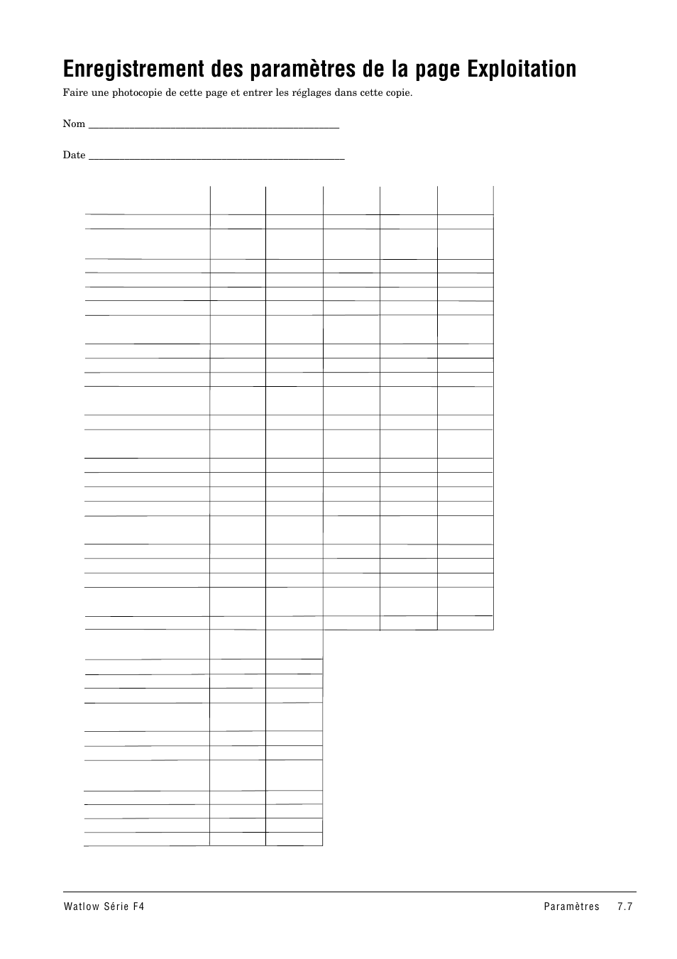Enregistrement des paramètres | Watlow Series F4 User Manual | Page 41 / 108