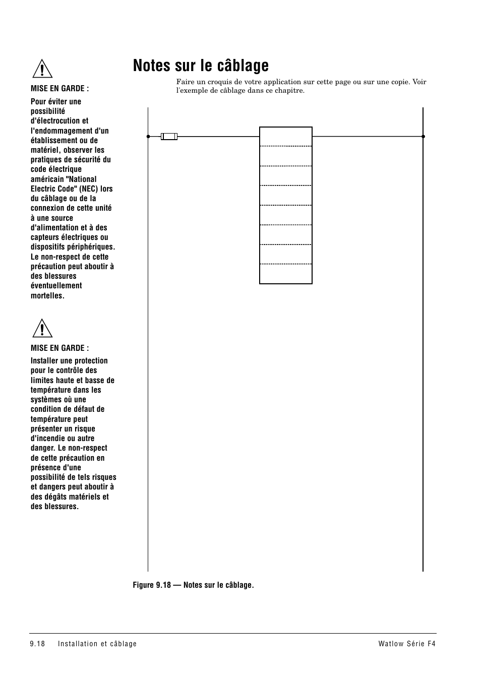 Notes sur le câblage | Watlow Series F4 User Manual | Page 94 / 108