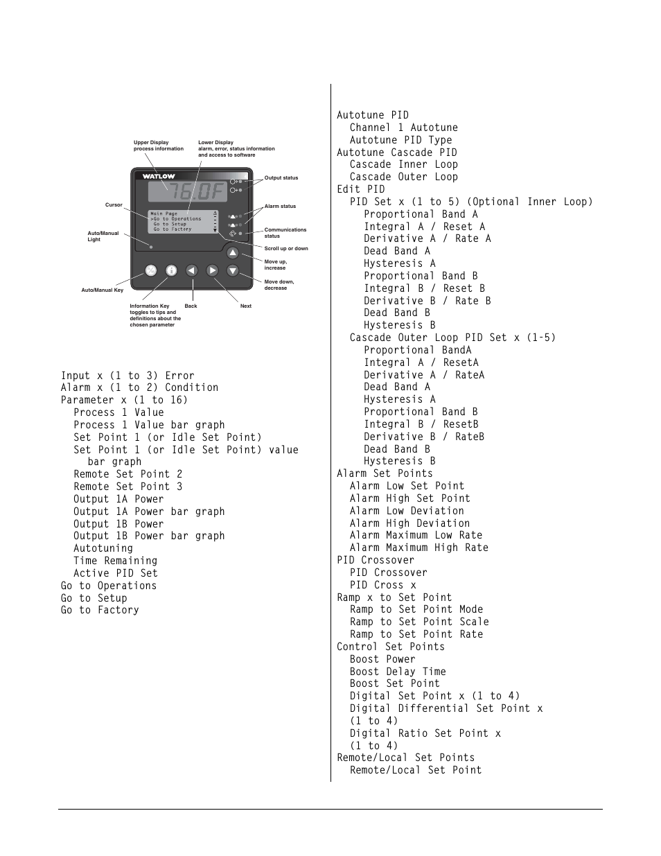 Software map, A.13, Map, software a.13 – a.14 | Software map a.13 – a.14, Series f4p software map, Main page, Operations page, See chapter 2, See chapter 3 | Watlow Series F4P User Manual | Page 121 / 124