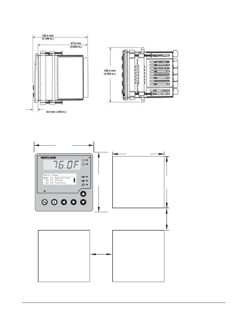 Panel dimensions, Panel cutout | Watlow Series F4P User Manual | Page 80 / 124