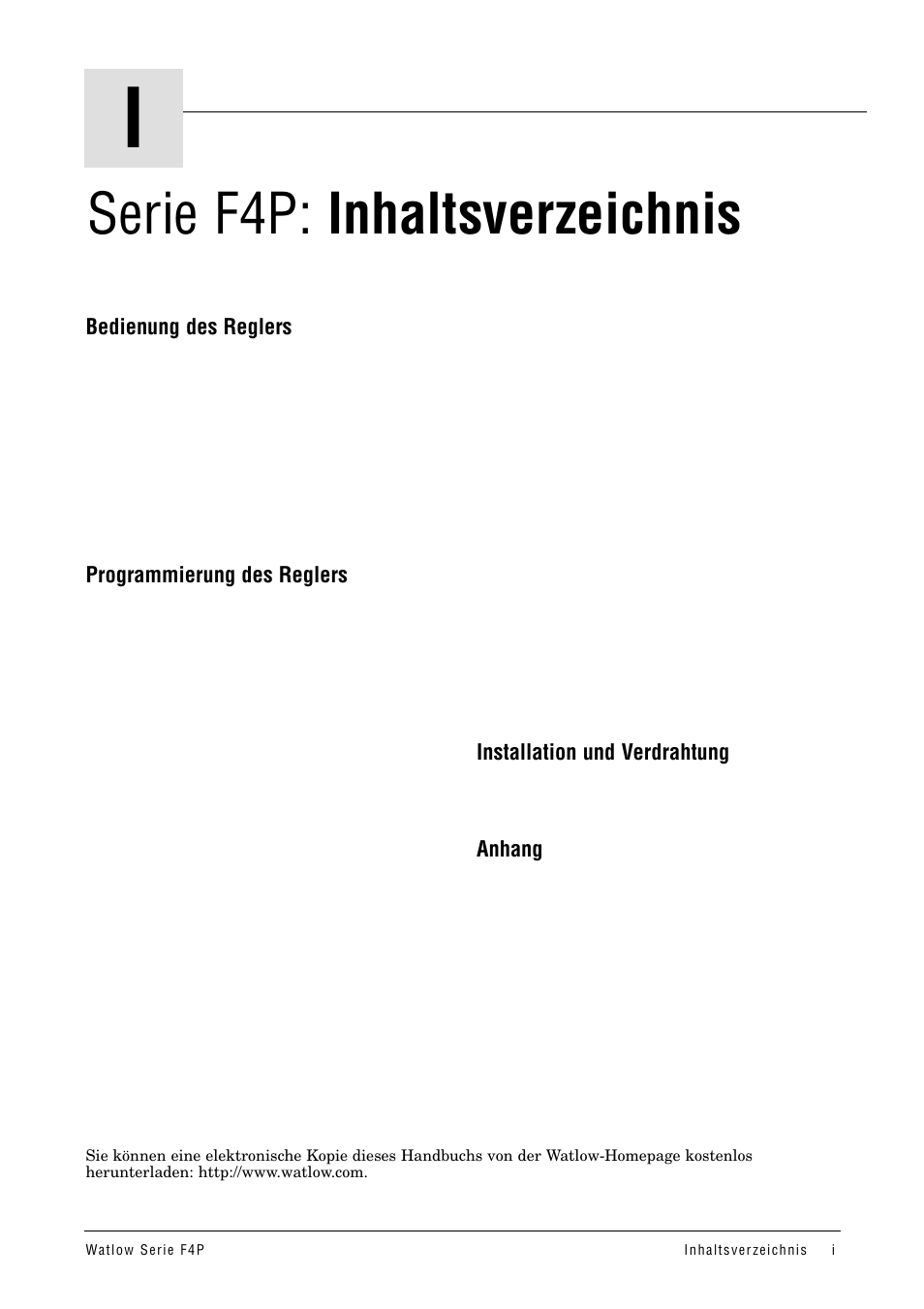 Watlow Series F4P User Manual | Page 3 / 104