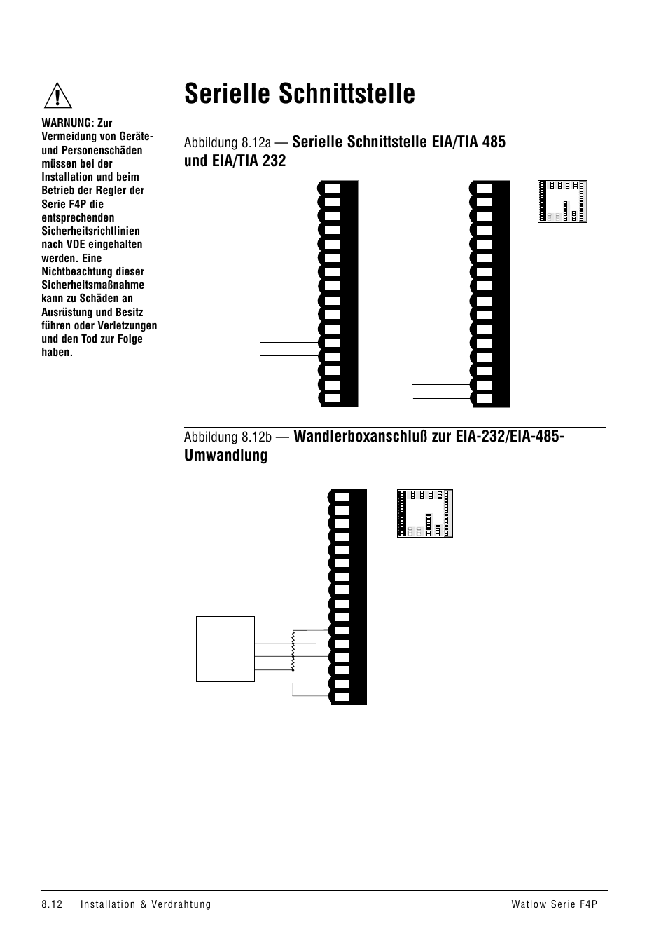 Serielle schnittstelle, Abbildung 8.12a, Abbildung 8.12b | Watlow Series F4P User Manual | Page 84 / 104