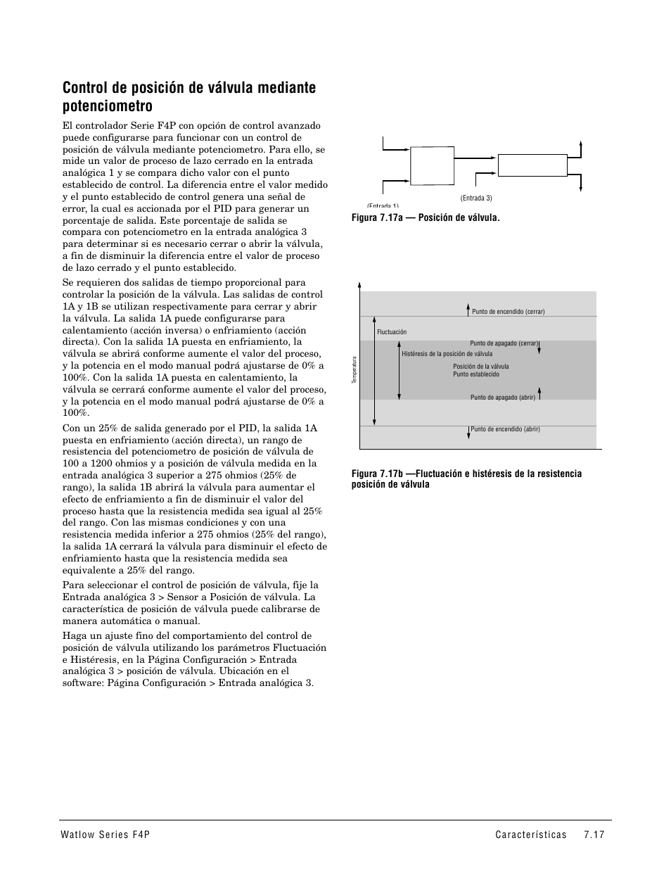 Control de posición de válvula mediante, Potenciometro | Watlow Series F4P User Manual | Page 71 / 104