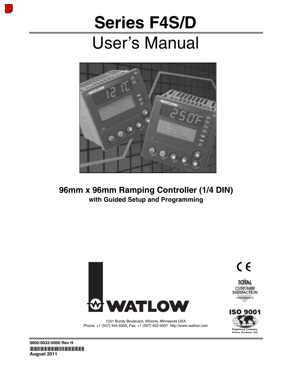 Watlow Series F4S/D User Manual | 152 pages