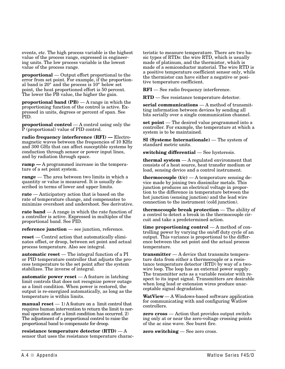 Watlow Series F4S/D User Manual | Page 138 / 152