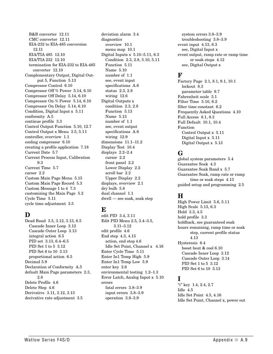 Watlow Series F4S/D User Manual | Page 143 / 152