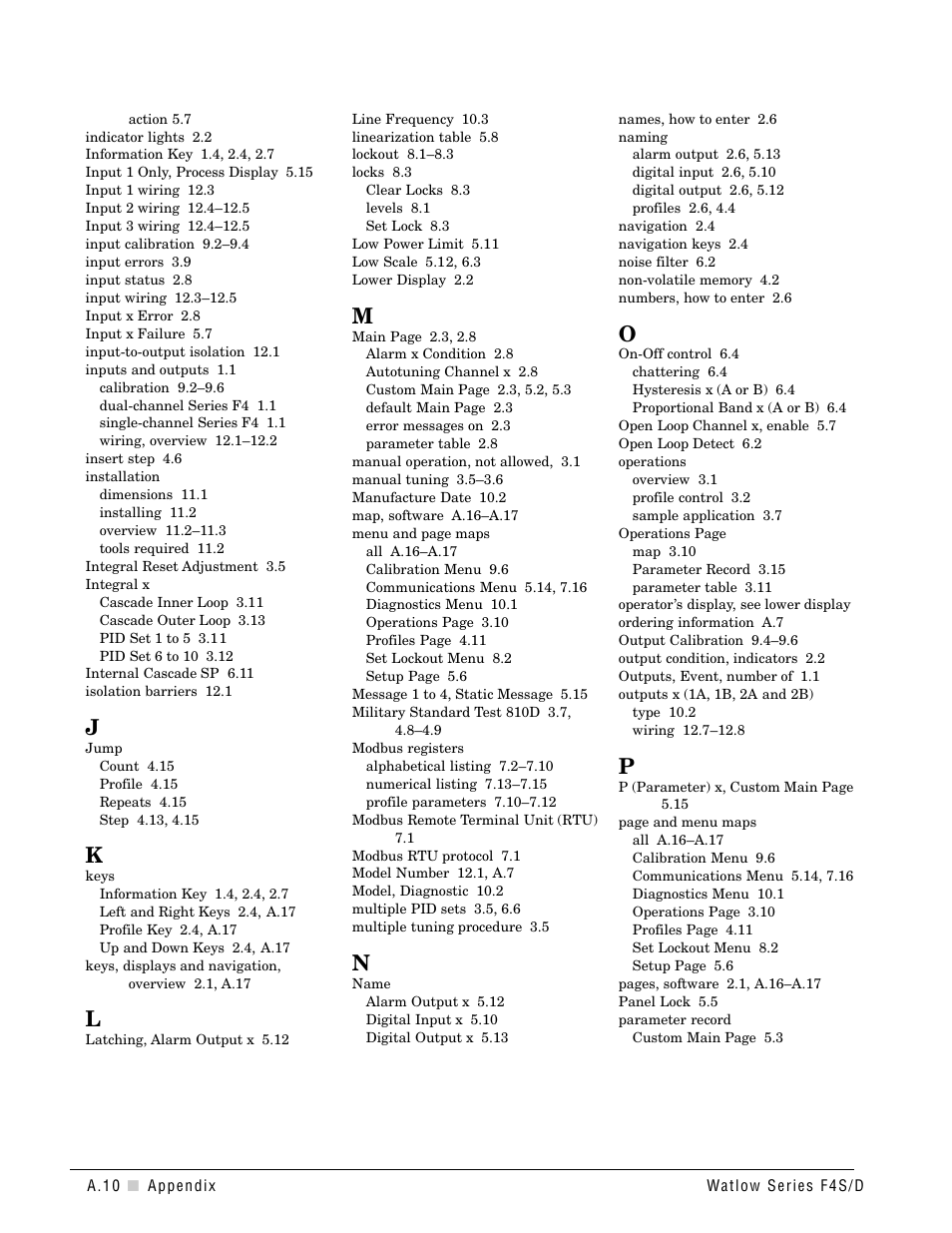 Watlow Series F4S/D User Manual | Page 144 / 152