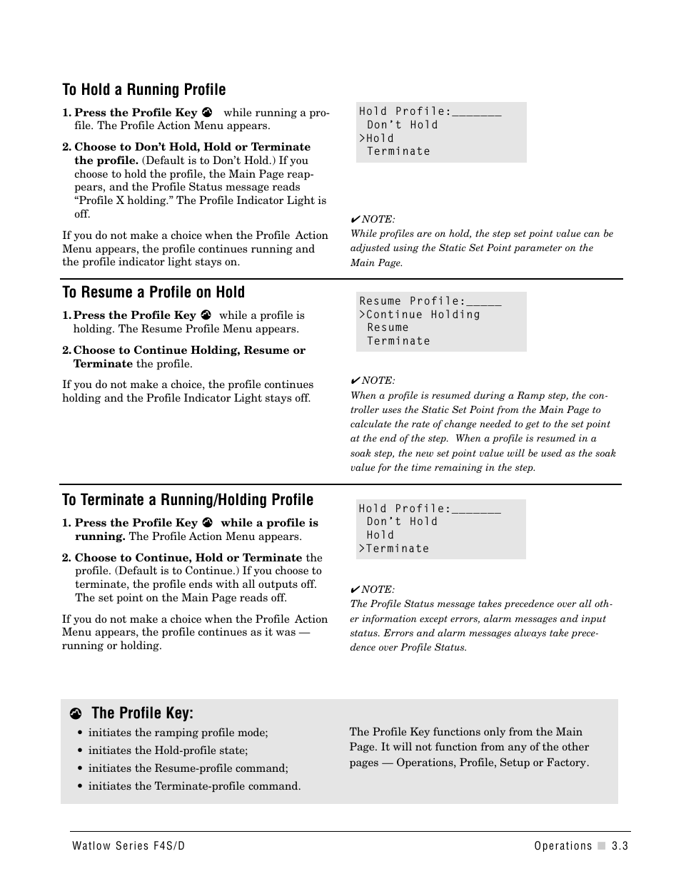 Π the profile key | Watlow Series F4S/D User Manual | Page 19 / 152