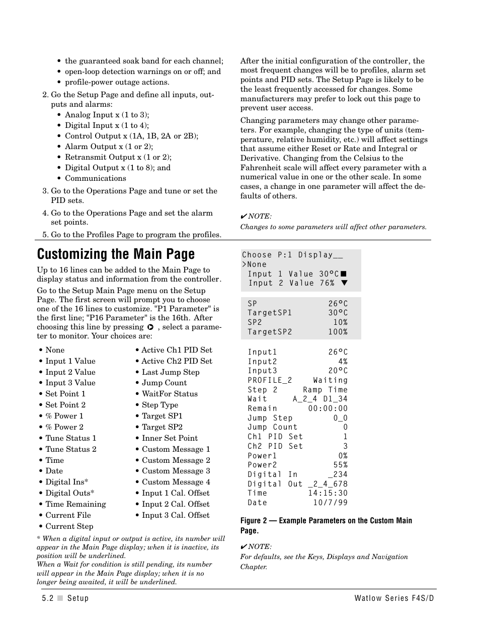 Customizing the main page | Watlow Series F4S/D User Manual | Page 50 / 152