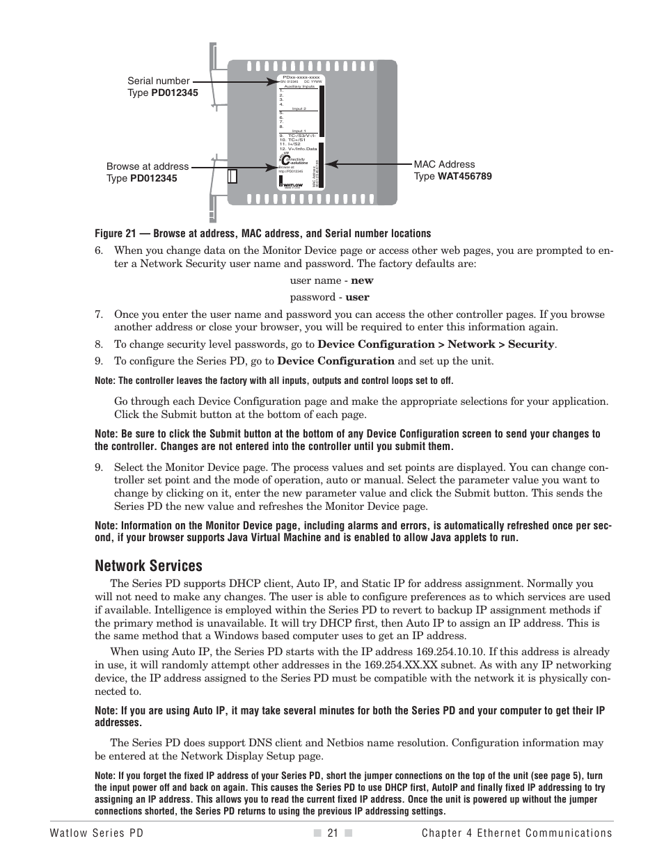 Network services | Watlow Series PD User Manual | Page 23 / 188