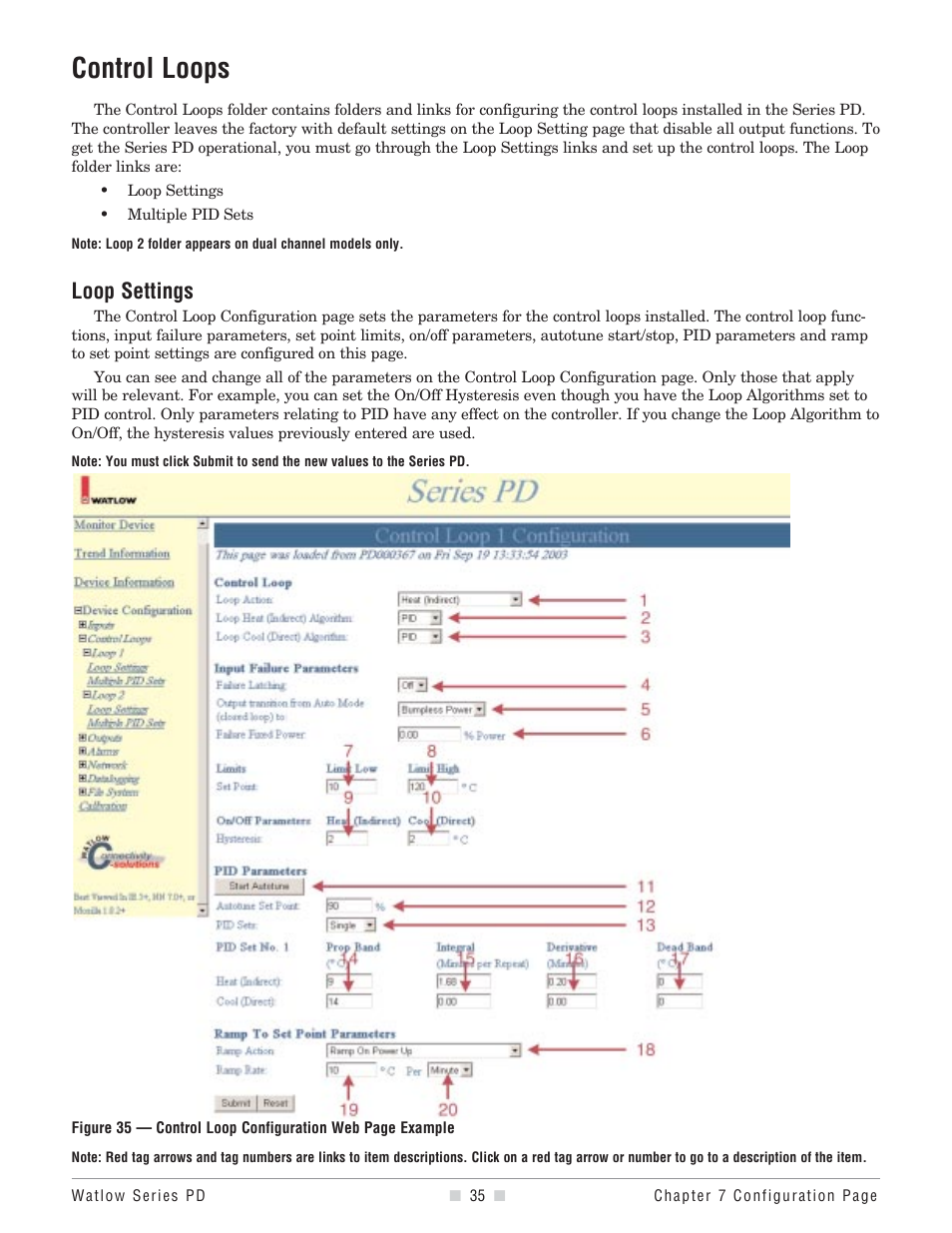 Control loops, Loop settings | Watlow Series PD User Manual | Page 37 / 188