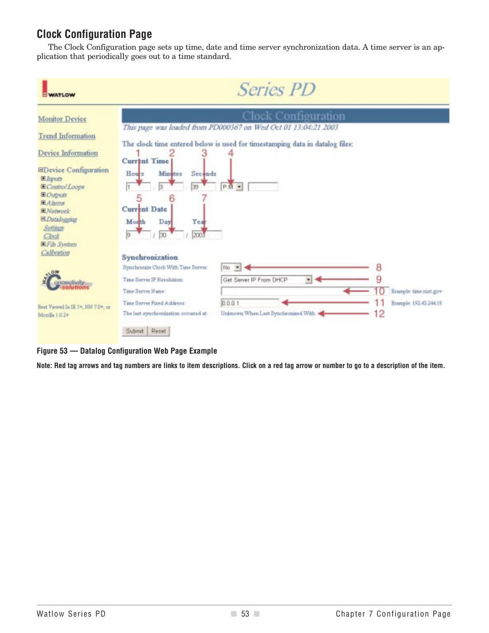 Clock configuration page | Watlow Series PD User Manual | Page 55 / 188