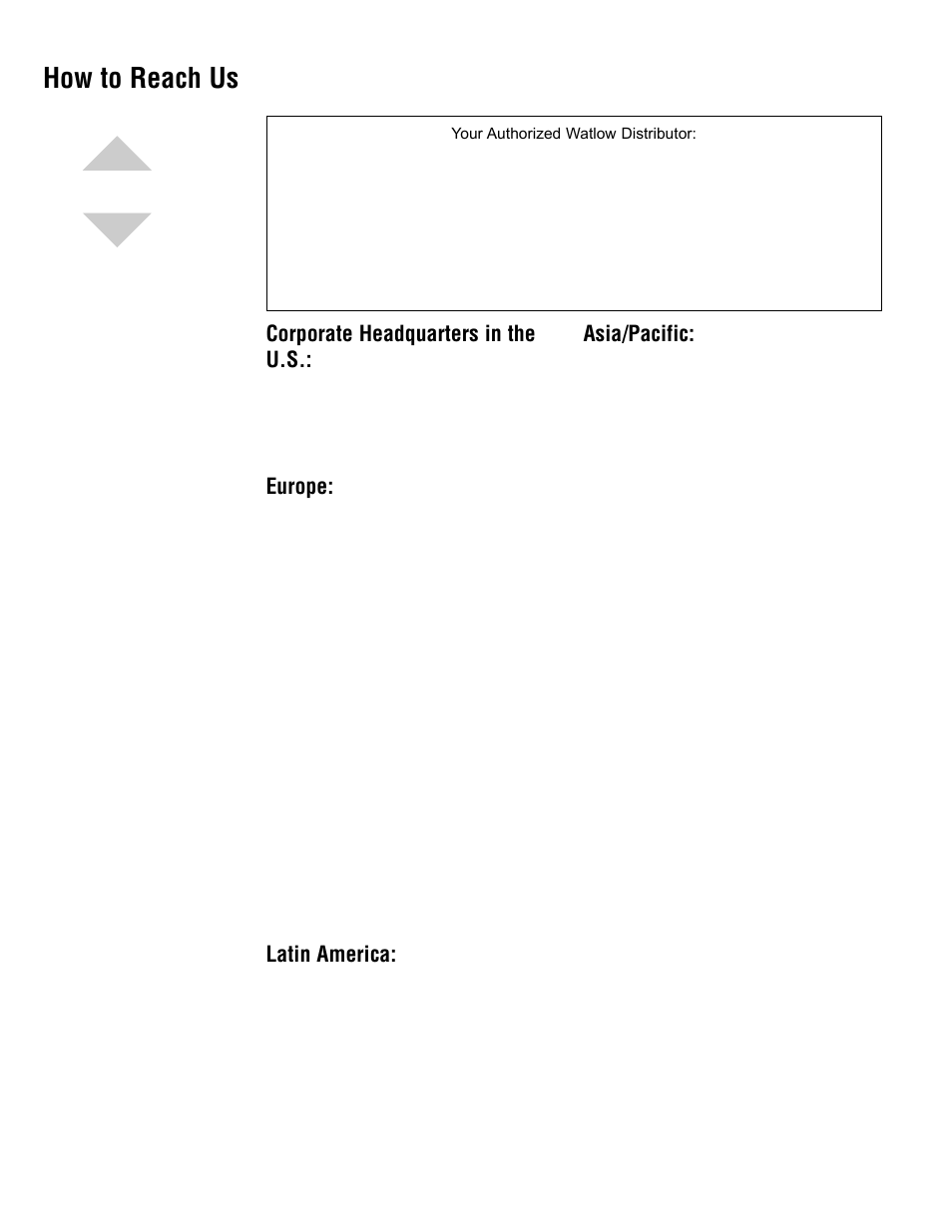 How to reach us, Total, Corporate headquarters in the u.s | Europe, Latin america, Asia/pacific | Watlow Series SD User Manual | Page 8 / 8