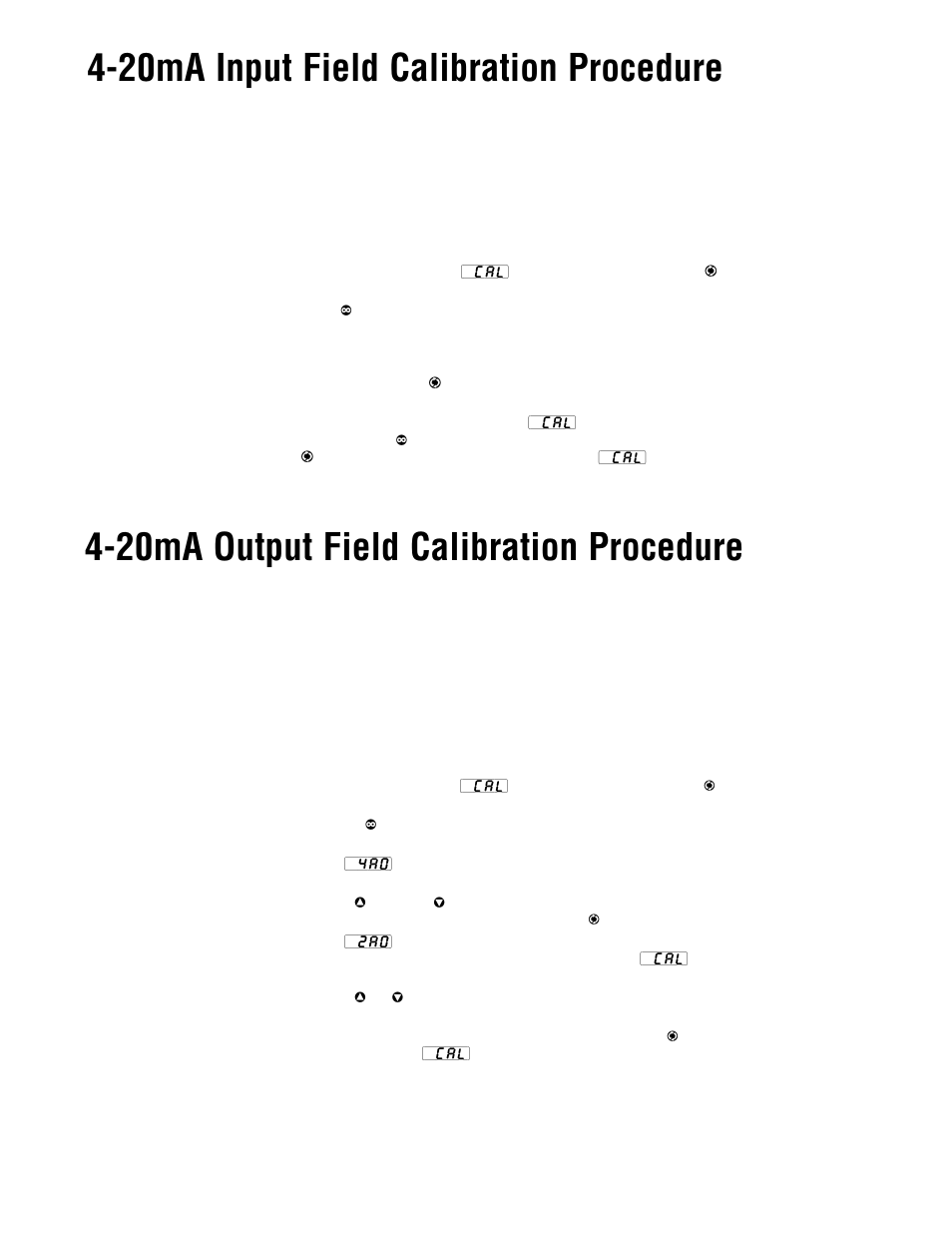 20ma input field calibration procedure, 20ma output field calibration procedure | Watlow Series V4 User Manual | Page 16 / 21