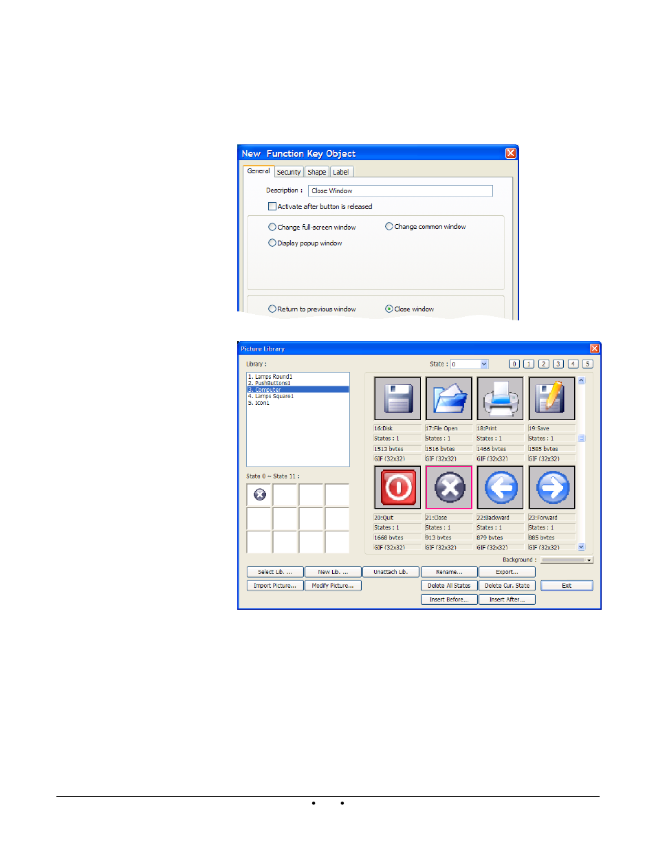 Add a button to close the popup window | Watlow Silver Series Addendum User Manual | Page 24 / 48