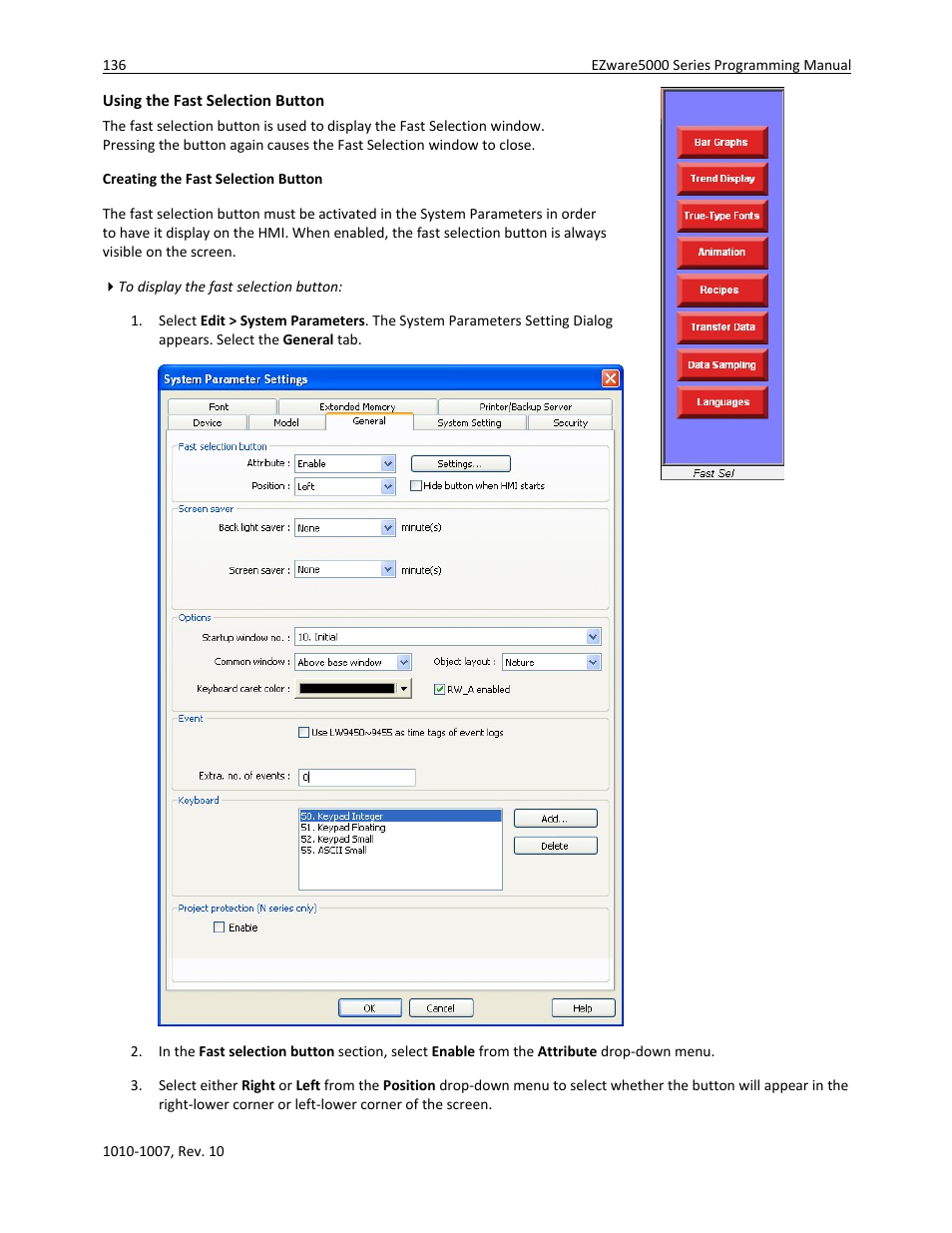 Using the fast selection button | Watlow Silver Series User Manual | Page 144 / 204