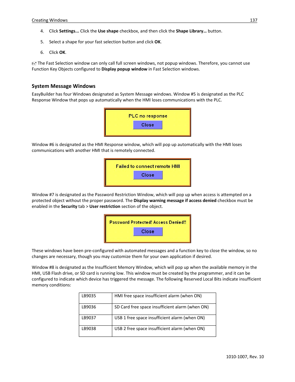 System message windows | Watlow Silver Series User Manual | Page 145 / 204