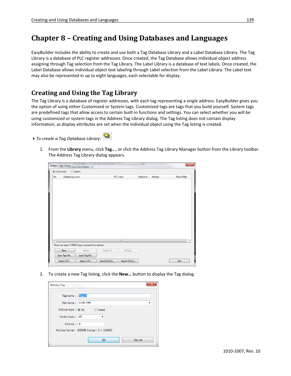 Creating and using the tag library | Watlow Silver Series User Manual | Page 147 / 204