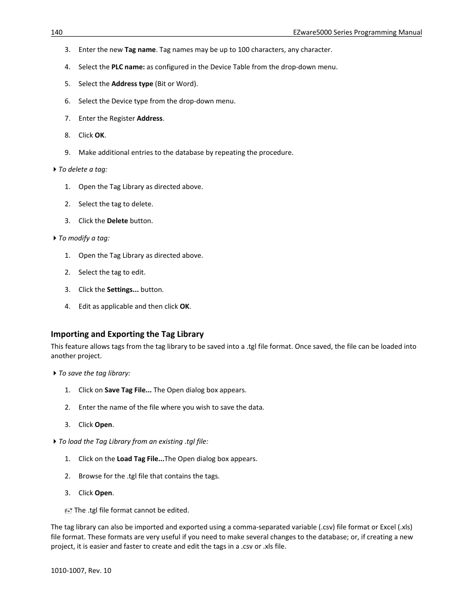 Importing and exporting the tag library | Watlow Silver Series User Manual | Page 148 / 204