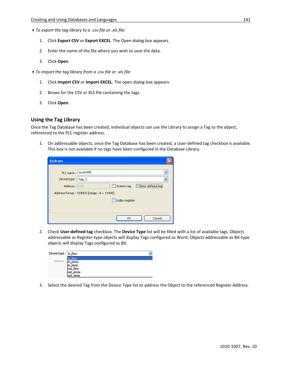 Using the tag library | Watlow Silver Series User Manual | Page 149 / 204